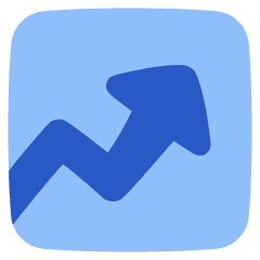 Growth Analytics Chart Up Gain Icon from Plump Flat Set