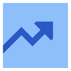 Growth Analytics Chart Up Gain Icon from Sharp Flat Set