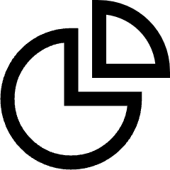 Pie Chart Icon from Sharp Line Set
