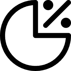 Pie Chart Investment Percentage Icon from Core Line Set