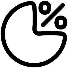 Pie Chart Investment Percentage Icon from Plump Line Set