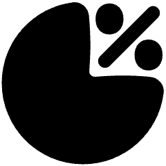 Pie Chart Investment Percentage Icon from Plump Solid Set
