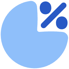 Pie Chart Investment Percentage Icon from Plump Flat Set
