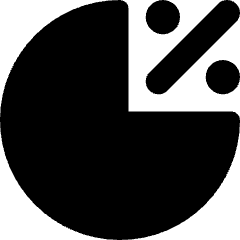 Pie Chart Investment Percentage Icon from Core Solid Set