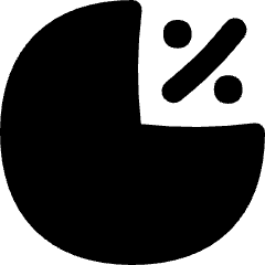 Pie Chart Investment Percentage Icon from Flex Solid Set