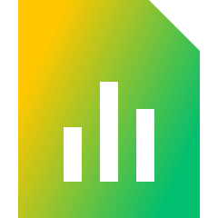Reports Document Analytics Icon from Sharp Gradient Set