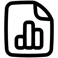 Reports Document Analytics Icon from Plump Line Set