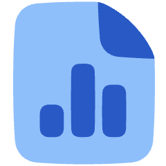 Reports Document Analytics Icon from Plump Flat Set