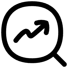 Search Arrow Increase Icon from Flex Line Set