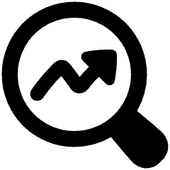 Search Arrow Increase Icon from Plump Solid Set