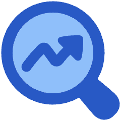 Search Arrow Increase Icon from Plump Flat Set