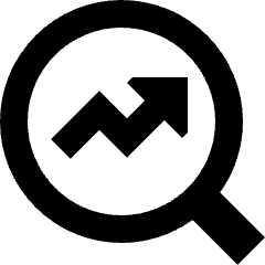 Search Arrow Increase Icon from Sharp Remix Set