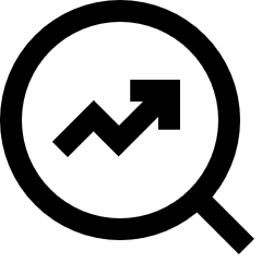Search Arrow Increase Icon from Sharp Line Set