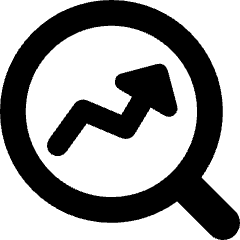 Search Arrow Increase Icon from Core Solid Set