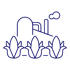 Bioenergy Plant Illustration from UX Line Set