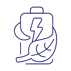 Clean Power BATTERY Illustration from UX Line Set