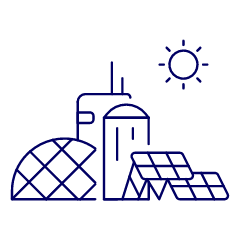 Solar Power Plant Illustration from UX Line Set