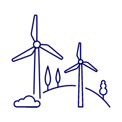 Wind Turbine 1 Illustration from UX Line Set