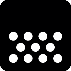 Grid Dot Alternate Icon from Ultimate Bold Set