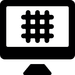 Grid Monitor Icon from Ultimate Bold Set