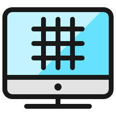 Grid Monitor Icon from Ultimate Colors Set