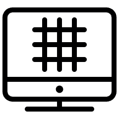 Grid Monitor Icon from Ultimate Light Set