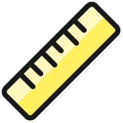 Ruler Icon from Ultimate Colors Set