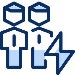 Group Flash Icon from Cyber Duotone Set