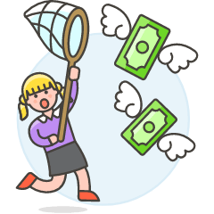 Catching Money 5 Illustration from UX Colors Set