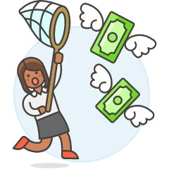 Catching Money 6 Illustration from UX Colors Set