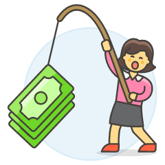 Fishing Money 4 Illustration from UX Colors Set
