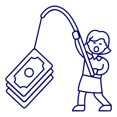 Fishing Money 4 Illustration from UX Line Set