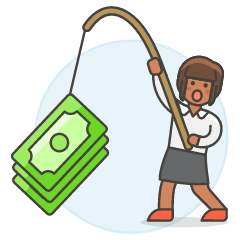 Fishing Money 6 Illustration from UX Colors Set