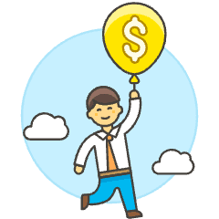 Floating Cash 1 Illustration from UX Colors Set