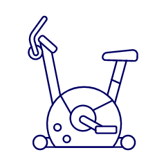 Fitness Bike Illustration from UX Line Set