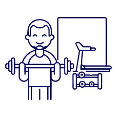 Fitness Gym 4 Illustration from UX Line Set