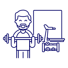 Fitness Gym 6 Illustration from UX Line Set