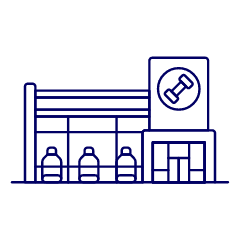 Gymnasium Fitness Illustration from UX Line Set