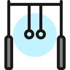 Gymnastics Acrobatic Hanging 1 Icon from Ultimate Colors Set