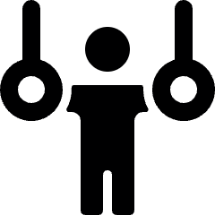 Gymnastics Acrobatic Hanging Person Icon from Ultimate Bold Set