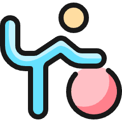 Gymnastics Ribbon Person 2 Icon from Ultimate Colors Set