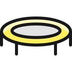 Gymnastics Trampoline Icon from Ultimate Colors Set
