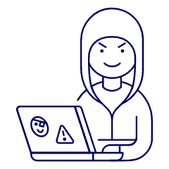 Hacker 1 Illustration from UX Line Set