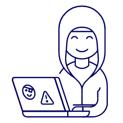 Hacker 5 Illustration from UX Line Set