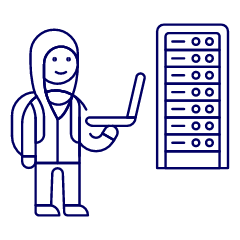Server Hacker 1 Illustration from UX Line Set