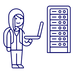 Server Hacker 4 Illustration from UX Line Set