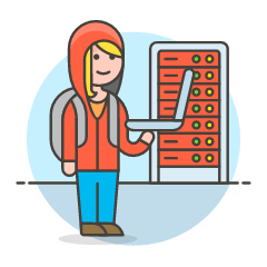 Server Hacker 4 Illustration from UX Colors Set