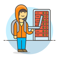 Server Hacker 5 Illustration from UX Colors Set