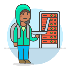 Server Hacker 6 Illustration from UX Colors Set