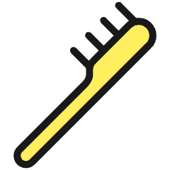 Hair Dress Brush Icon from Ultimate Colors Set